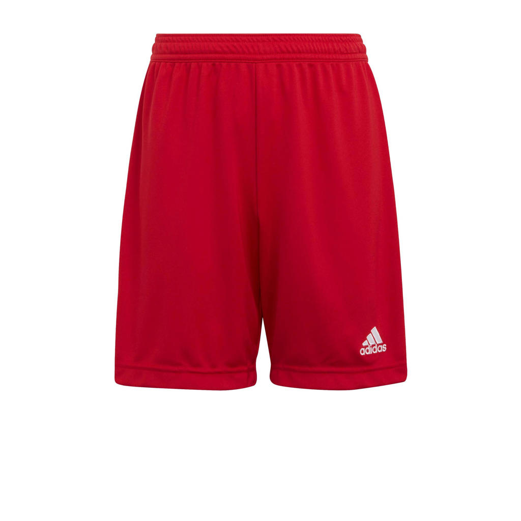 Rode jongens en meisjes adidas Performance Junior sportshort van polyester met regular fit, regular waist en effen