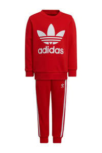 adidas Originals Adicolor joggingpak rood/wit, Rood/wit