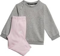 adidas Performance fleece joggingpak grijs melange/roze, Grijs melange/roze