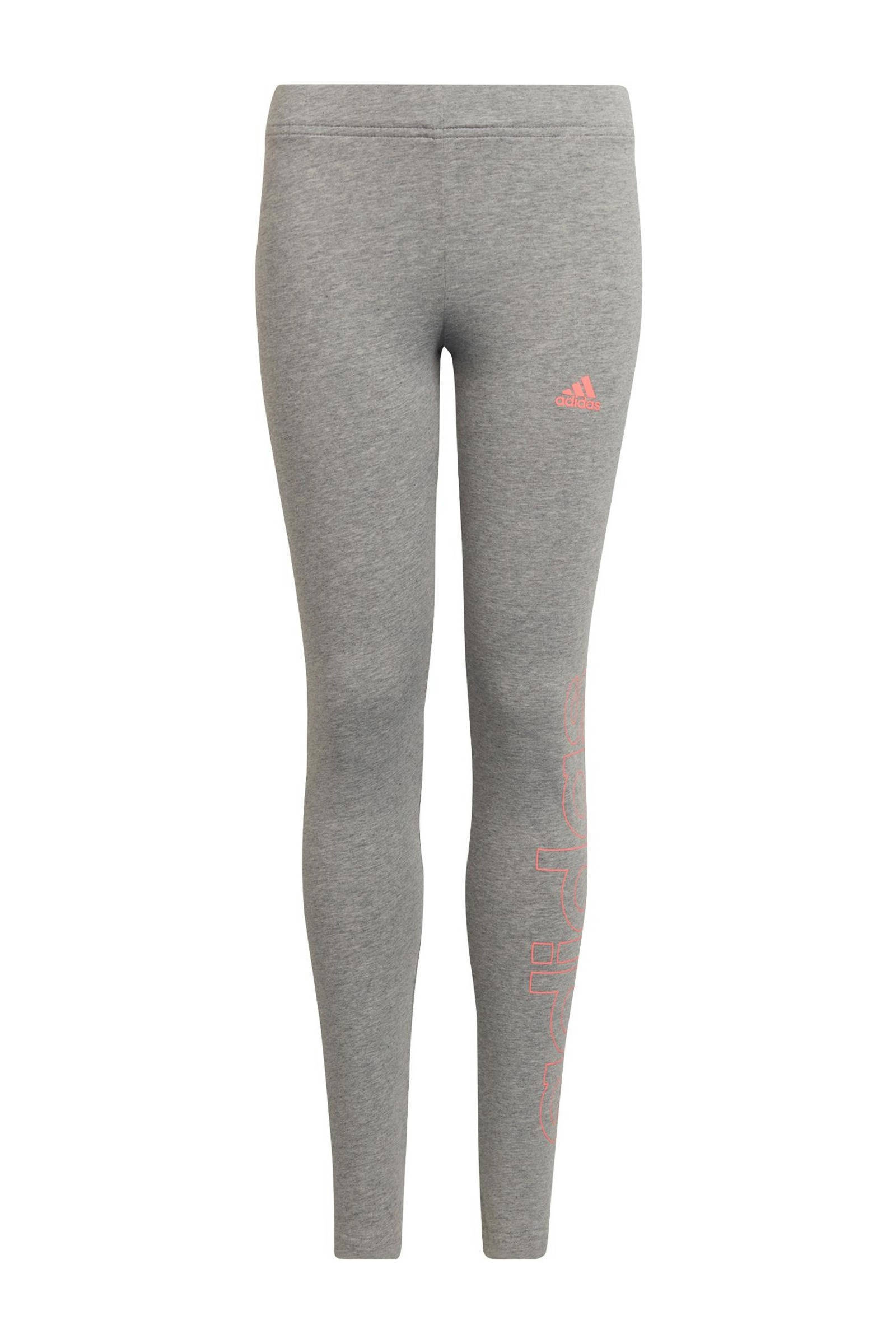 adidas Performance sportlegging grijs melange/roze | wehkamp
