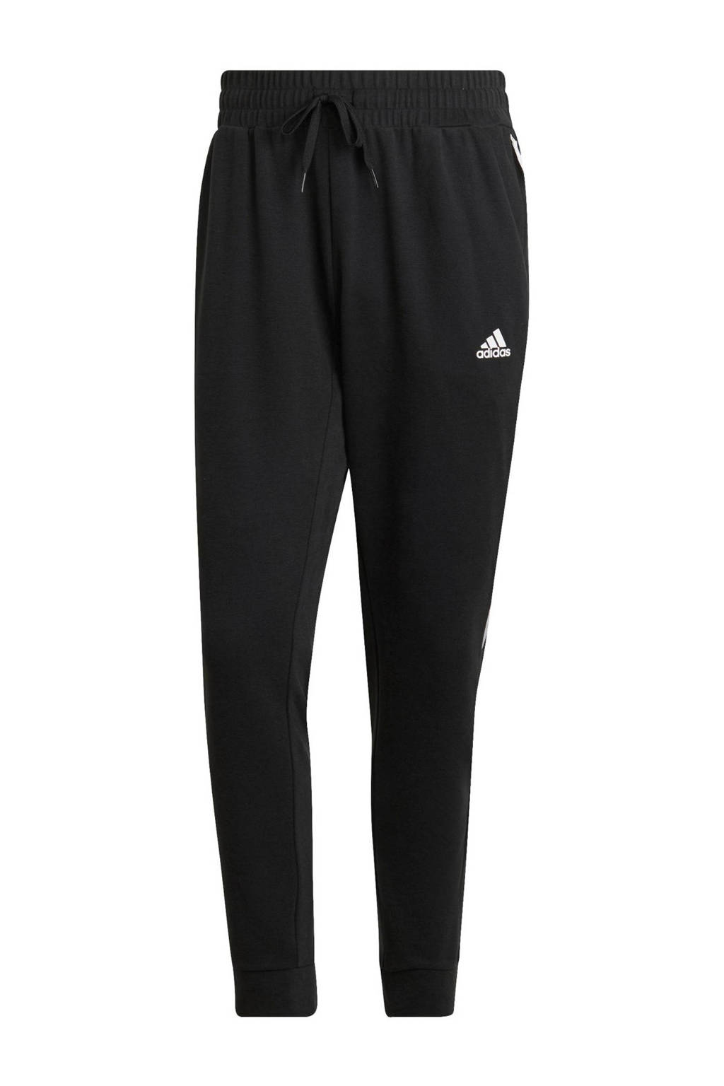 Zwarte heren adidas Performance Senior joggingbroek van katoen met regular fit, regular waist en logo dessin