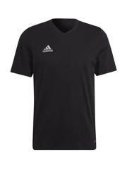 thumbnail: Zwarte heren adidas Performance voetbalshirt van katoen met logo dessin, korte mouwen en V-hals