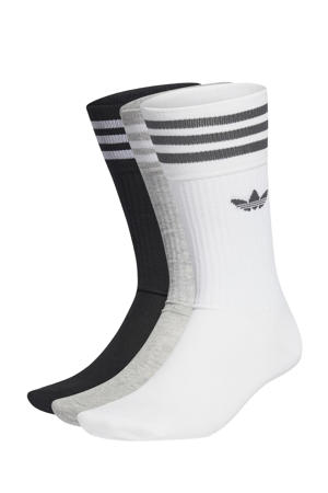 Adicolor sokken - set van 3 wit/grijs/zwart