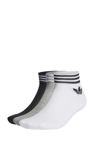 Adicolor sokken - set van 3 wit/grijs melange/zwart