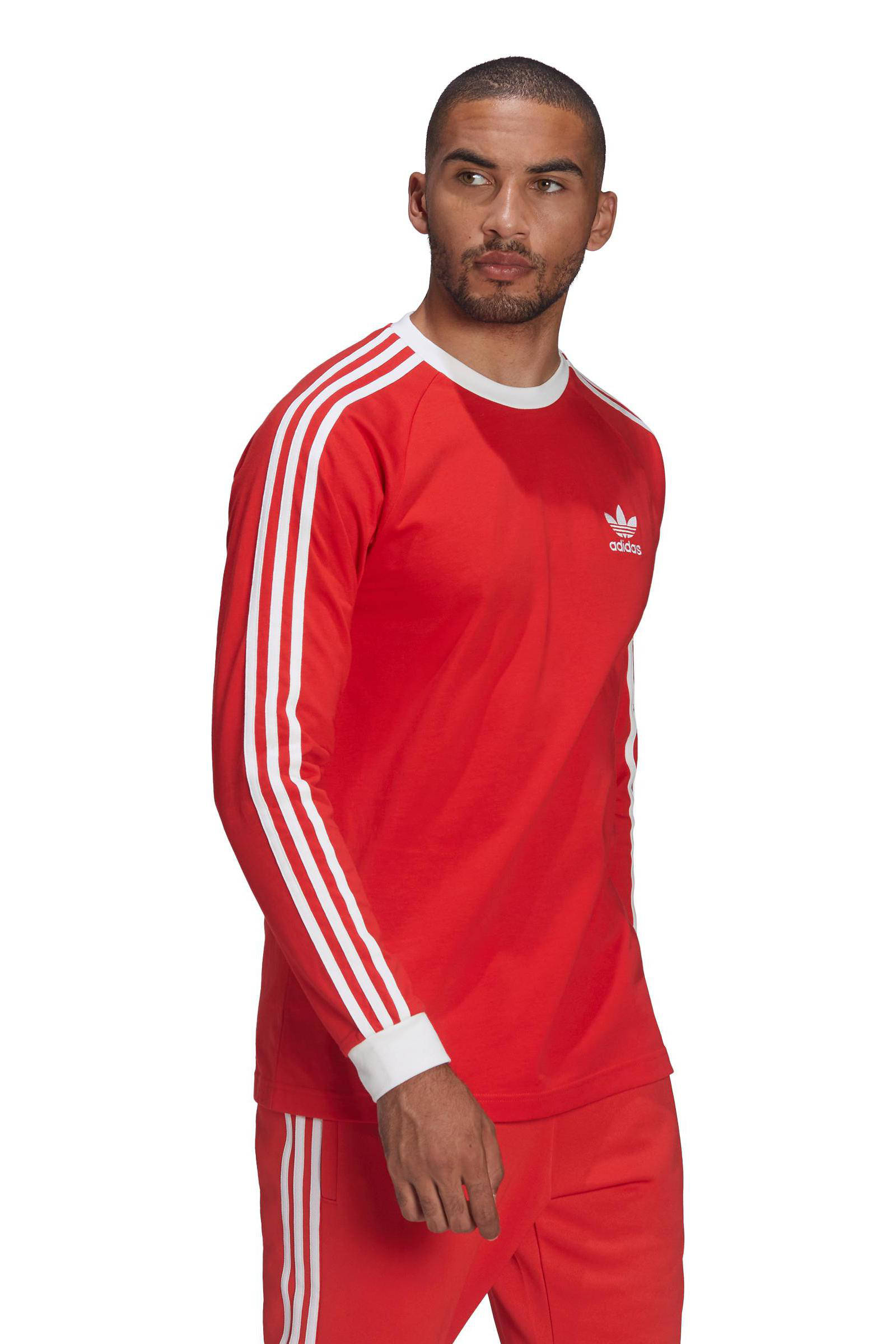 adidas red long sleeve top