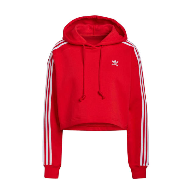 Voor een dagje uit Gering begrijpen adidas Originals Adicolor hoodie rood/wit | wehkamp