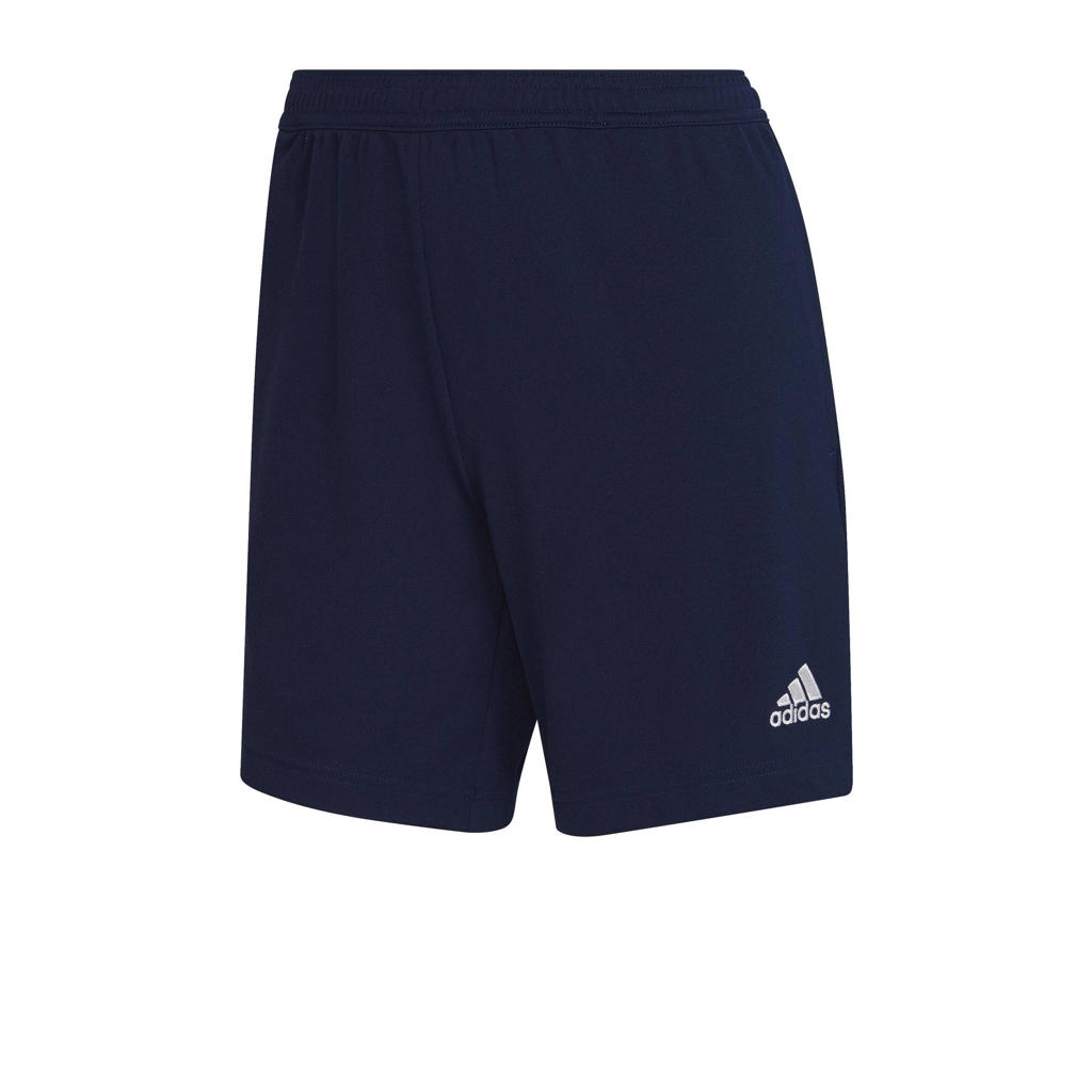 Donkerblauwe dames adidas Performance sportshort van polyester met regular fit, regular waist en effen