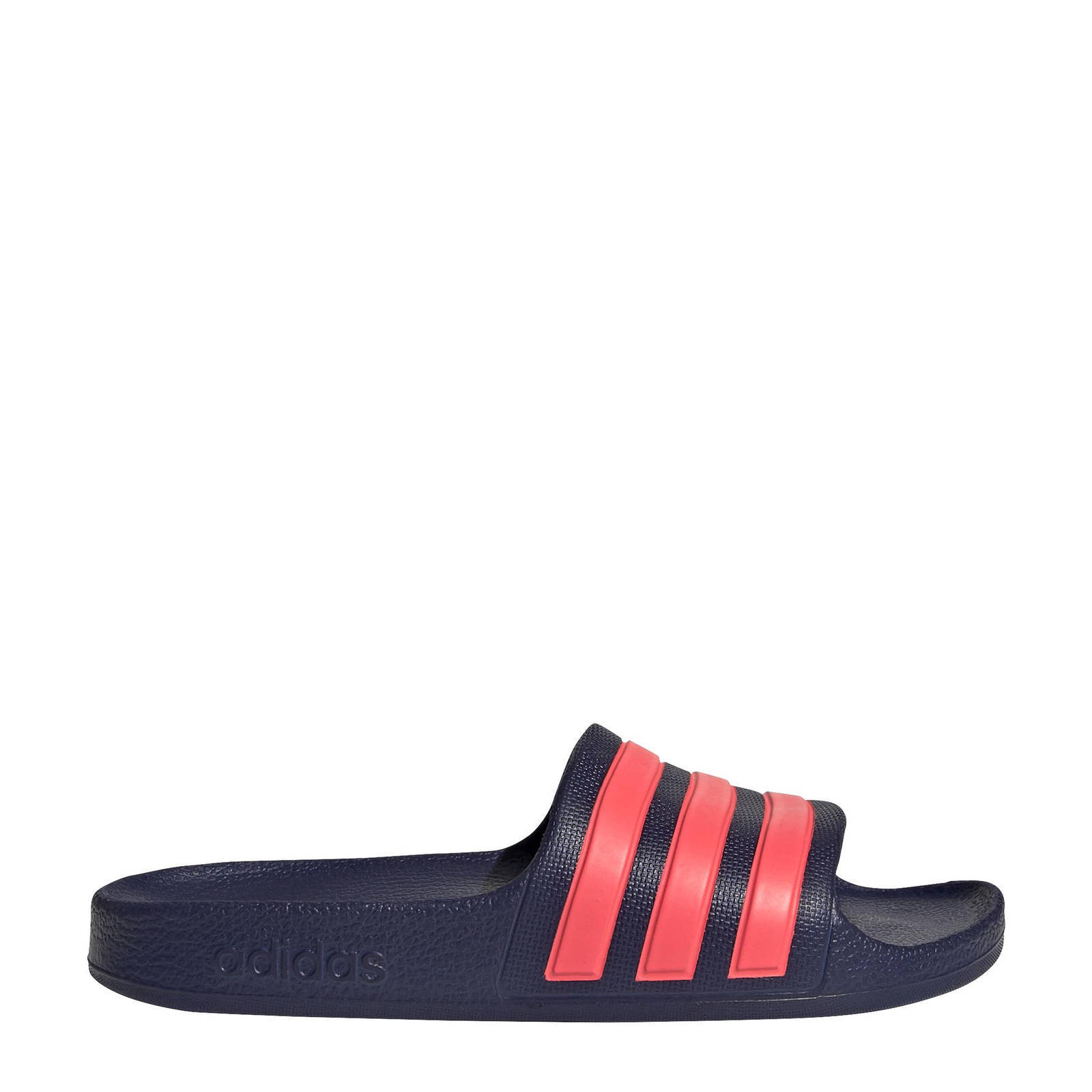 adidas Performance Adilette Aqua badslippers donkerblauw/rood | wehkamp