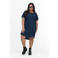 ONLY CARMAKOMA jurk CARKAYLEE met dierenprint donkerblauw/zwart