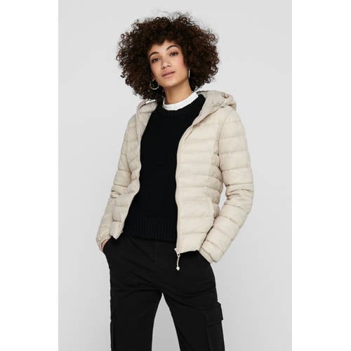 ONLY gewatteerde jas ONLTAHOE beige afbeelding