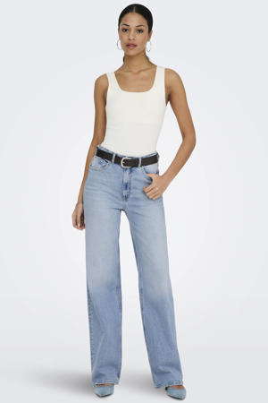 high waist wide leg jeans ONLJUICY medium blue denim