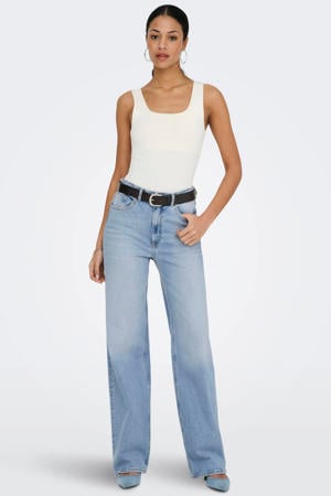 high waist wide leg jeans ONLJUICY medium blue denim