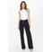 ONLY high waist wide leg jeans ONLJUICY black denim