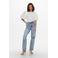 ONLY high waist straight fit jeans ONLROBYN medium blue denim