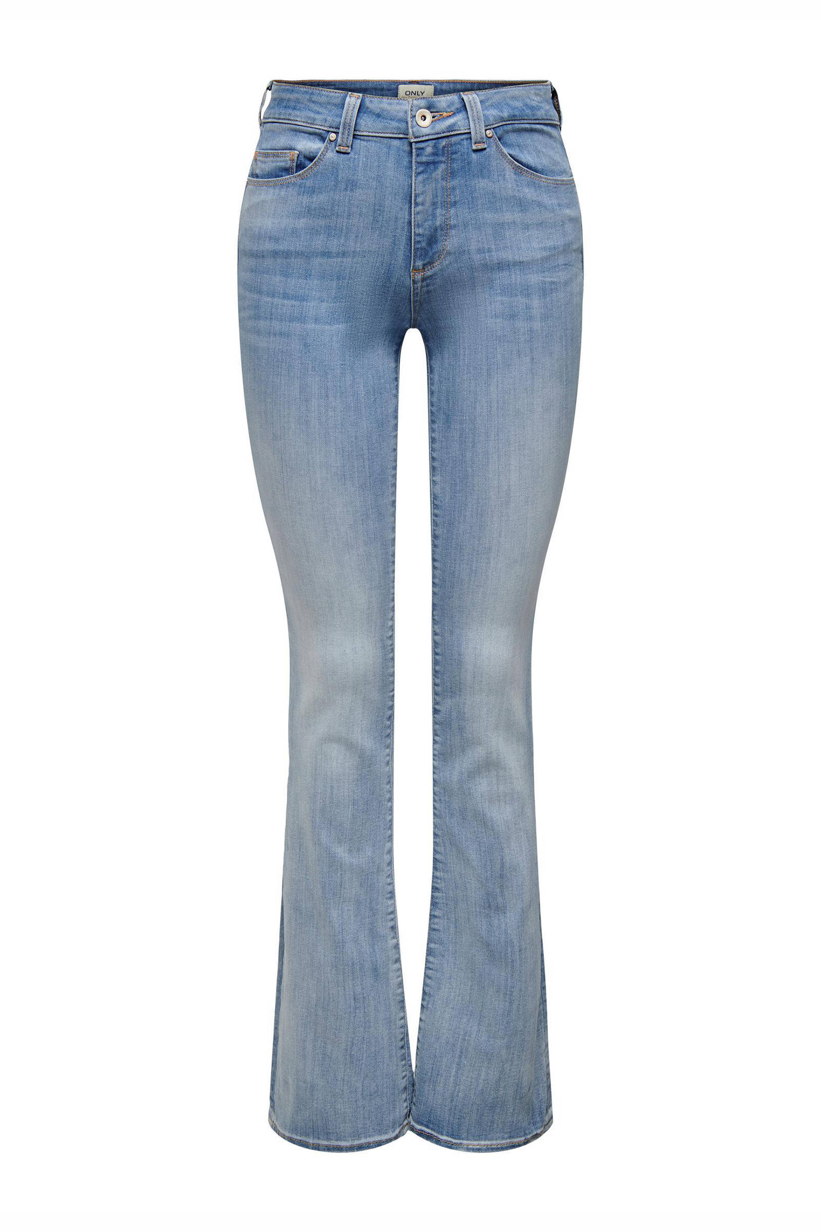 blue denim flared jeans