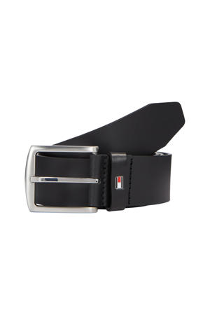 leren riem Denton zwart