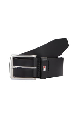 leren riem Denton zwart