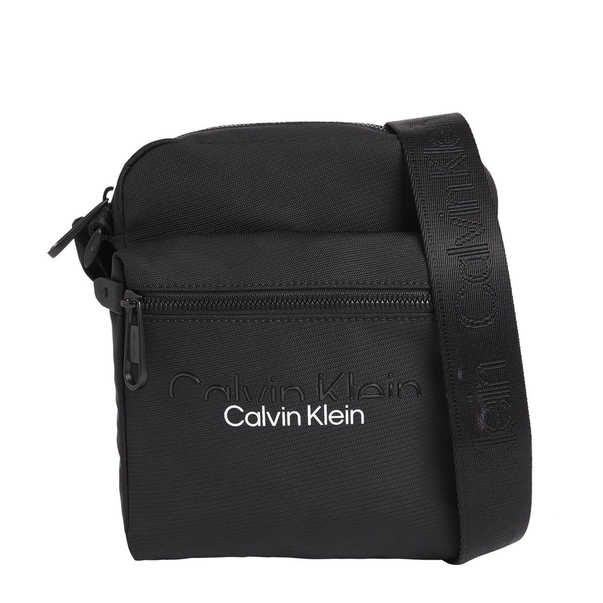 Verhoog jezelf Ezel maagd Calvin Klein schoudertas met logo zwart | wehkamp