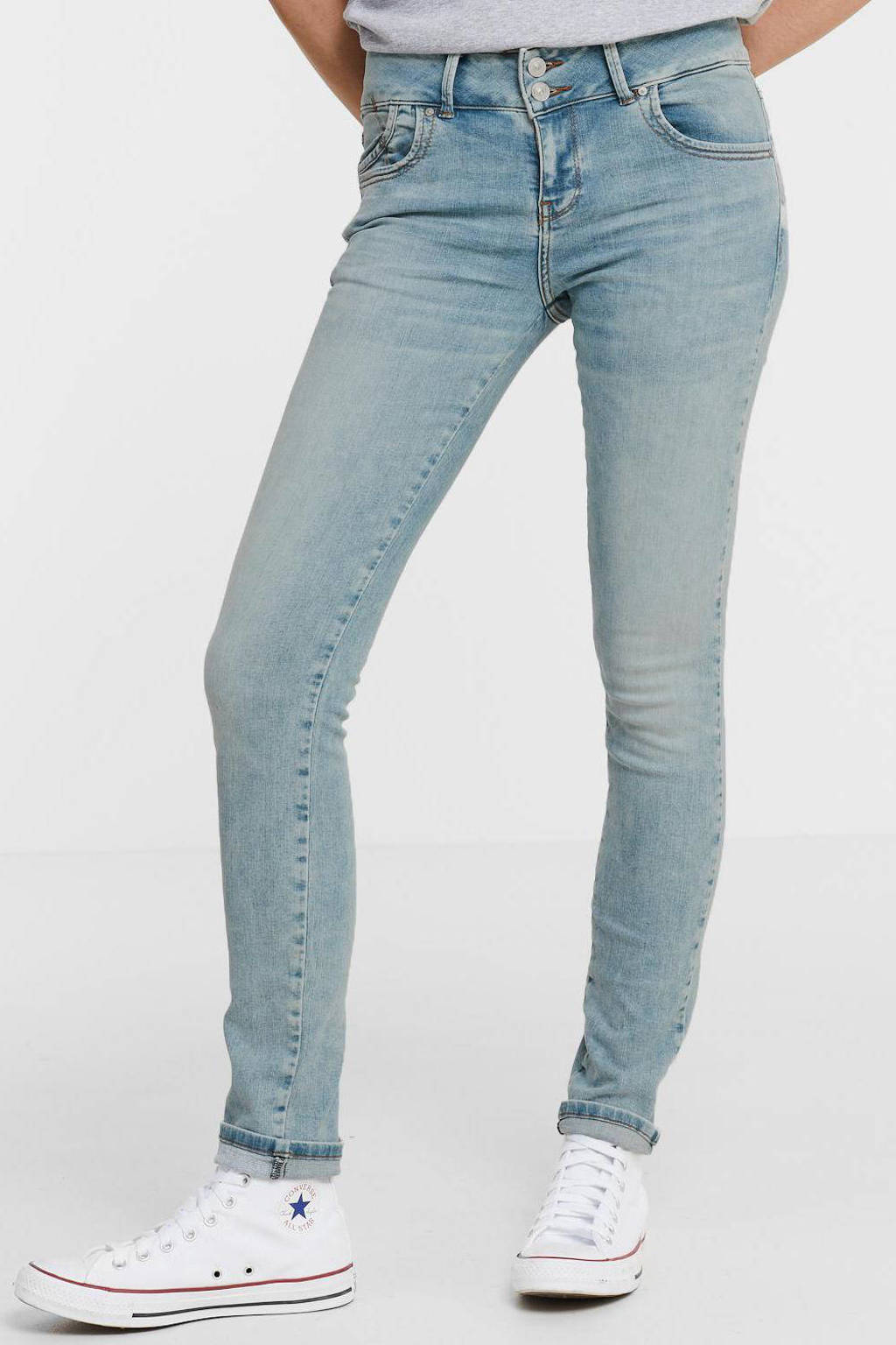 Lichtblauwe dames LTB Be Yourself slim fit jeans Molly M van stretchdenim met regular waist