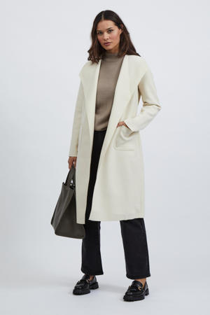 coat VIJUICE met ceintuur ecru