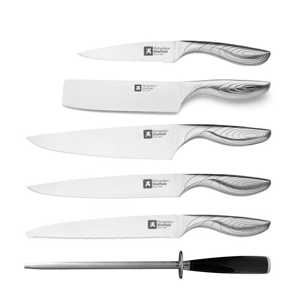 Richardson Sheffield mes Forme Contours (set van 6), Chroom