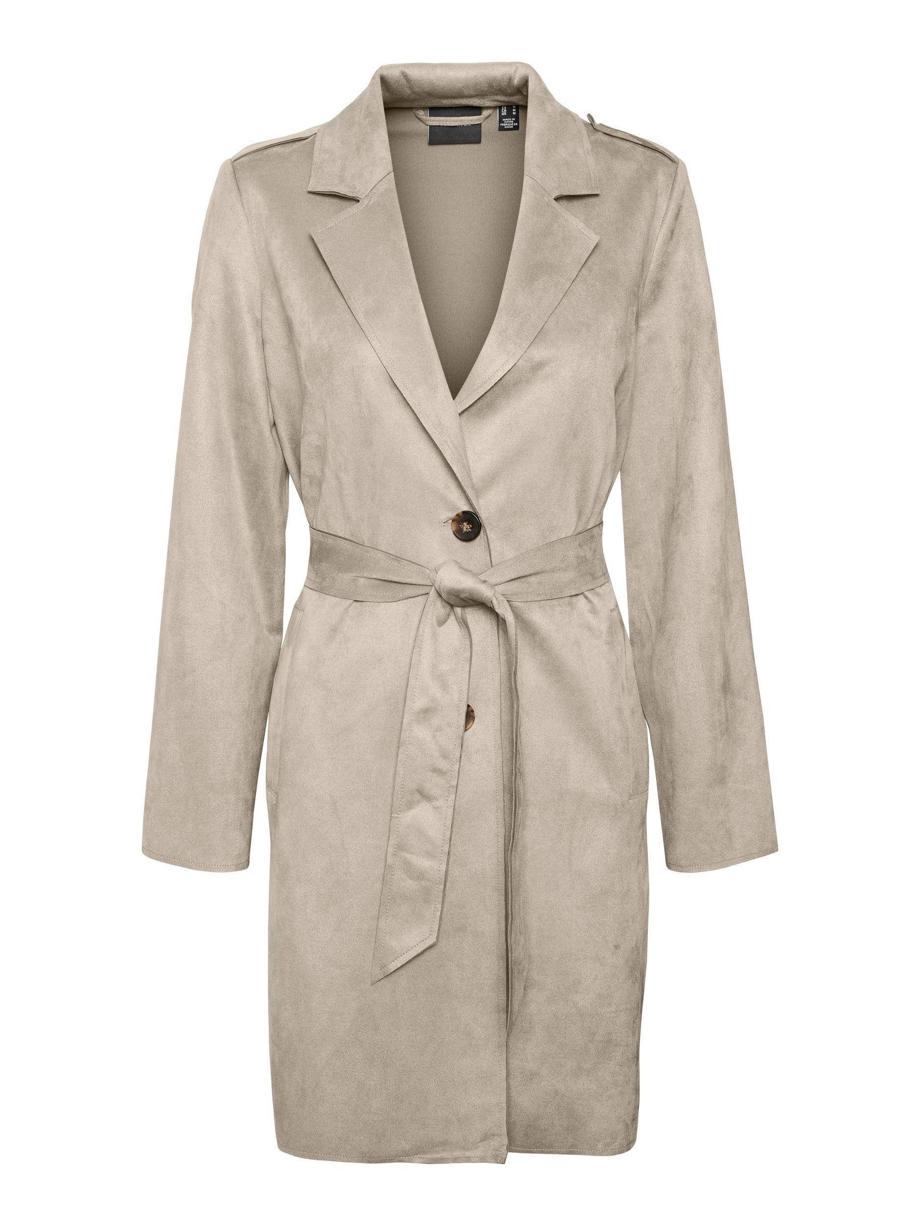 VERO MODA coat tussen VMBOOSTEMILY van gerecycled polyester beige online kopen