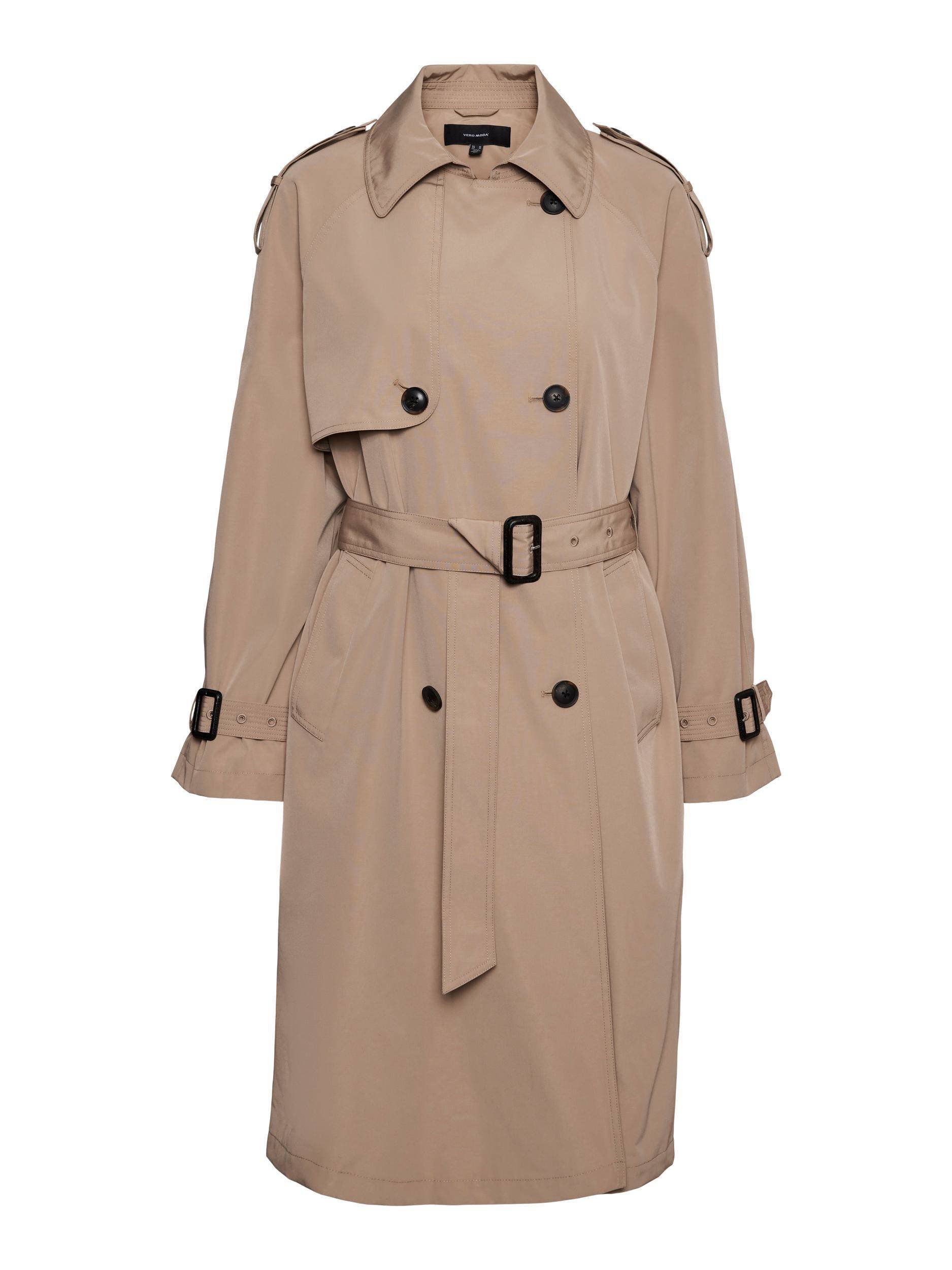 Vero Moda Outdoor Trenchcoat met platte kraag model 'Ramonna'