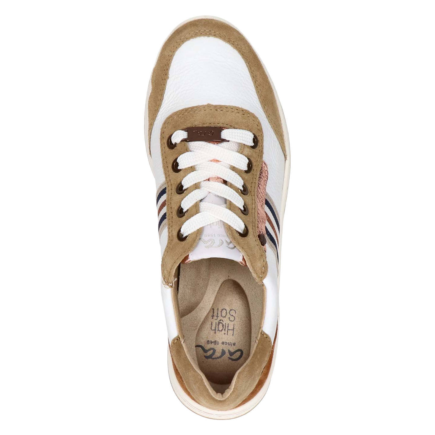 Get your own style now Ara comfort leren veterschoenen wit/bruin Ara  Schoenen Platte schoenen Veterschoen Loving, Shopping, Sharing Good product  low price