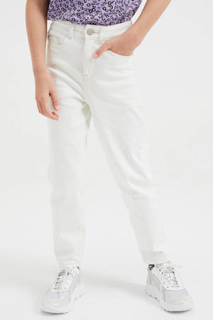 high waist mom jeans white denim