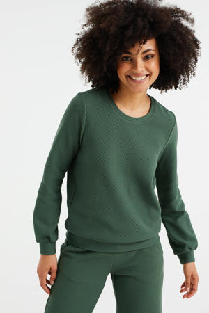 sweater met textuur groen