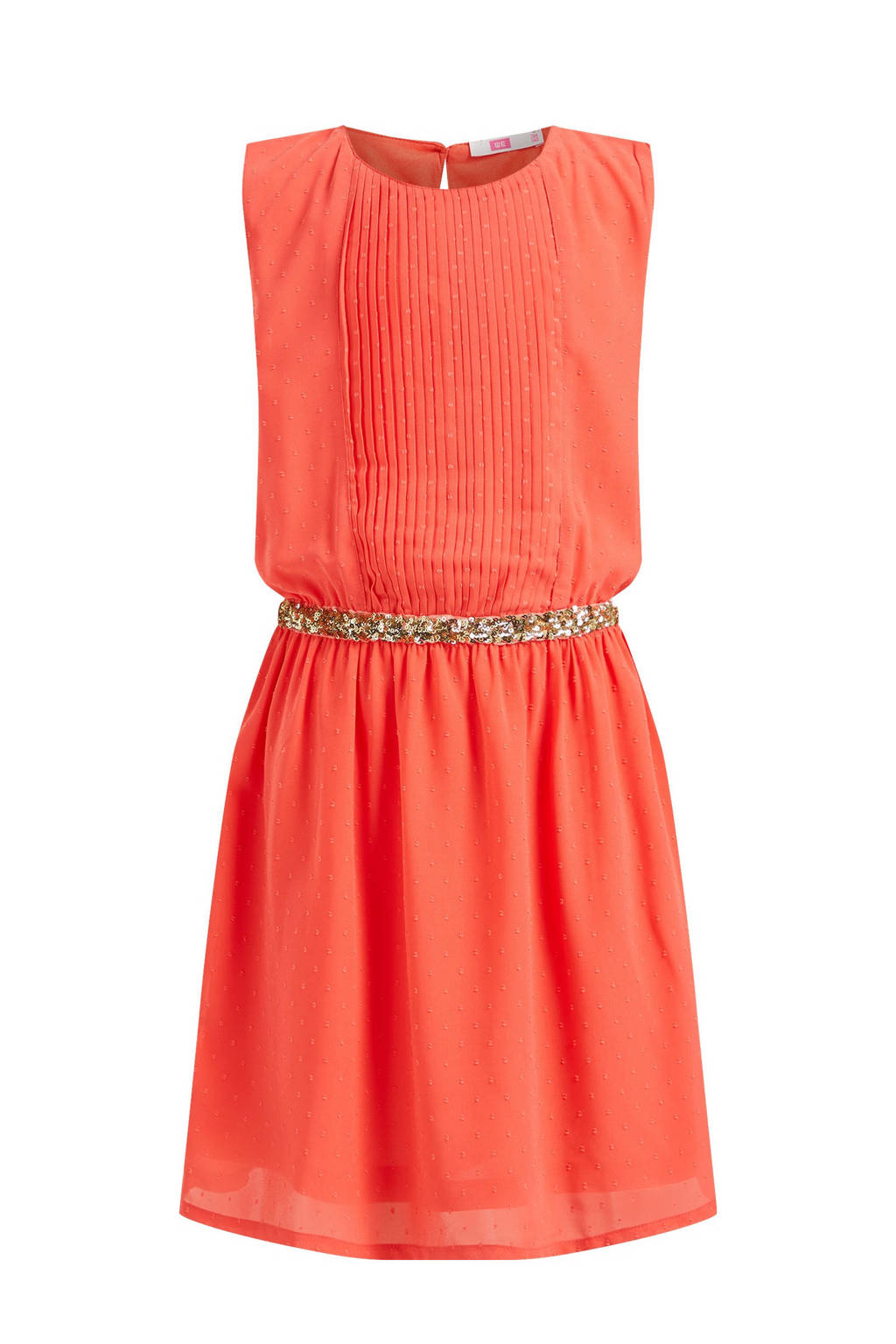 WE Fashion jurk van gerecycled polyester oranje