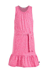 WE Fashion gebloemde jurk roze/wit
