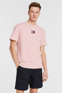 Tommy Jeans T-shirt van biologisch katoen broadway pink