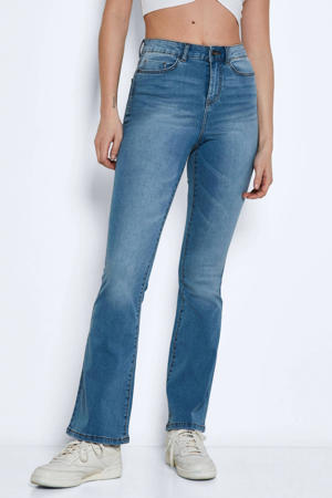 high waist flared jeans NMSALLIE light blue
