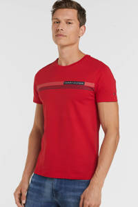 Tommy Hilfiger T-shirt Corp met biologisch katoen primary red