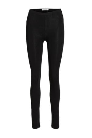legging met logo zwart/wit