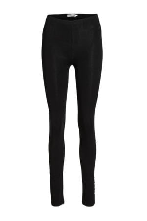 legging met logo zwart/wit