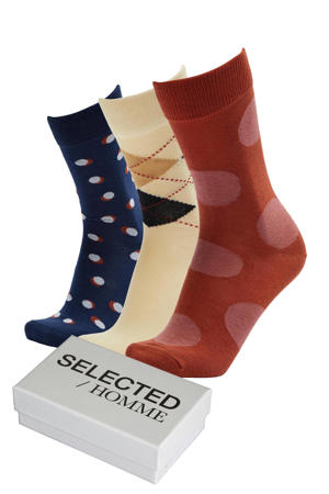sokken SLHOWEN met all-over prints - set van 3 multi