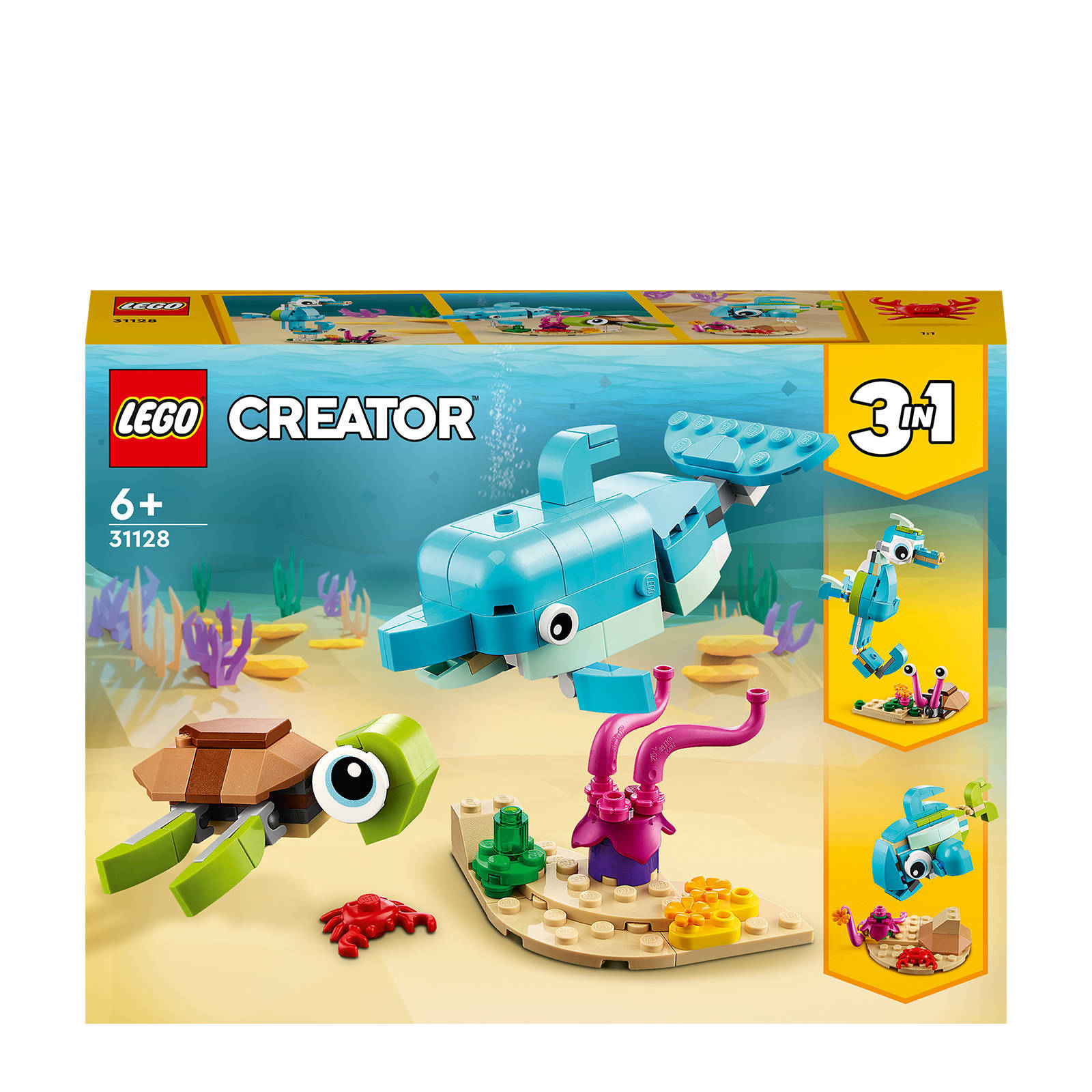 LEGO Creator Dolfijn en schildpad 31128 | wehkamp
