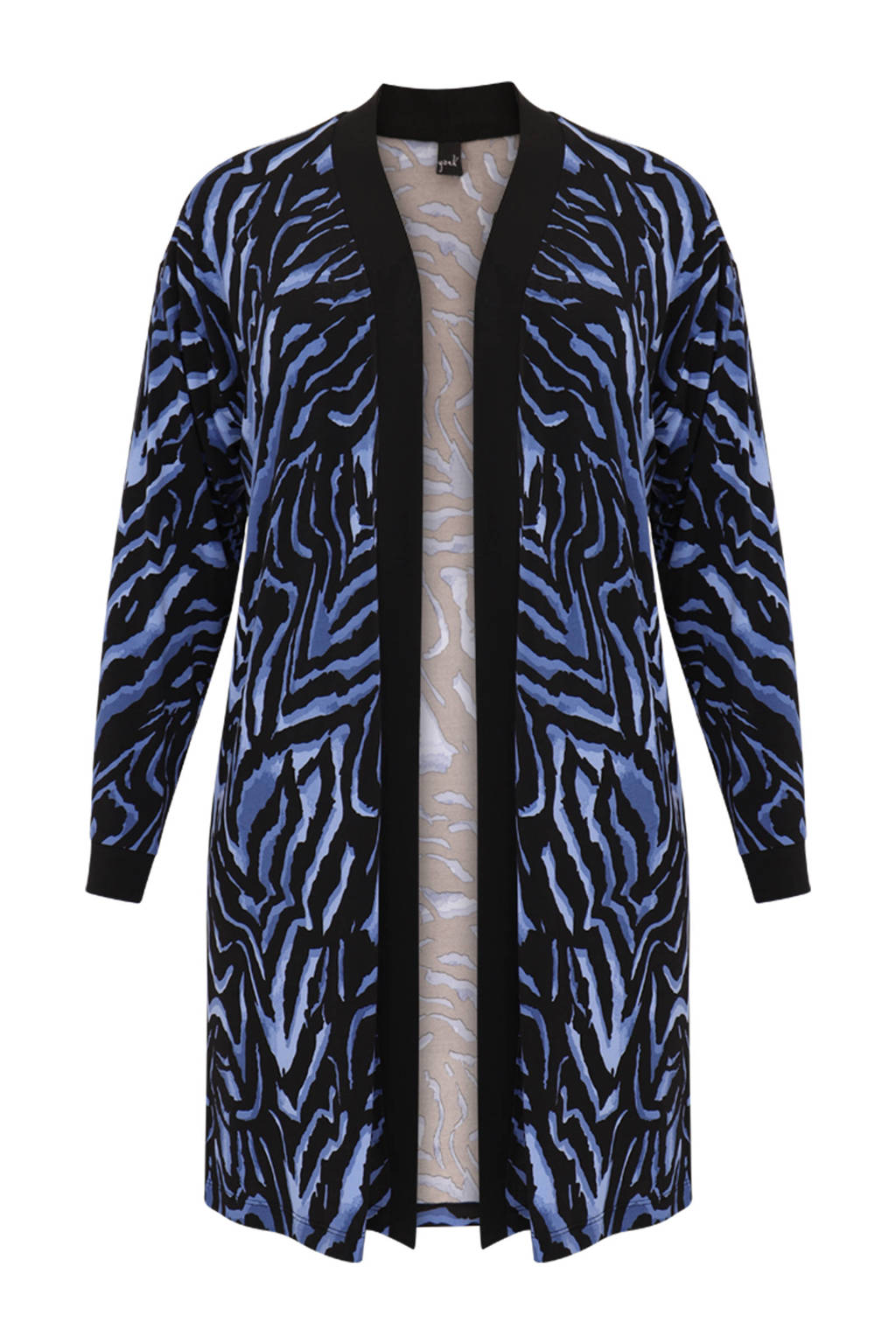 Yoek vest KAMEO met zebraprint blauw/lichtblauw/zwart