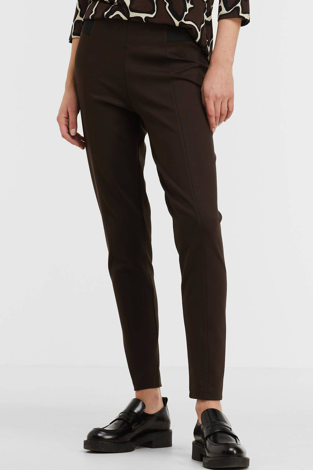 Betty Barclay high waist slim fit broek Fina donkerbruin | wehkamp
