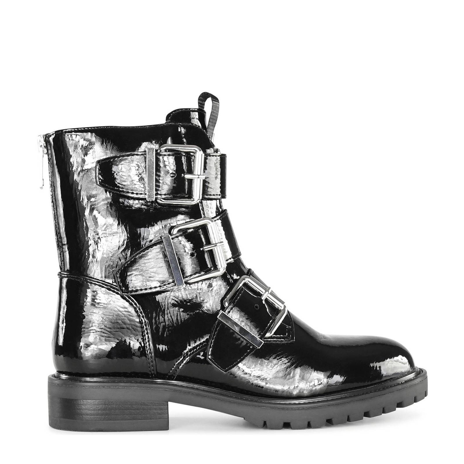 PS Poelman Devi lak bikerboots zwart | wehkamp