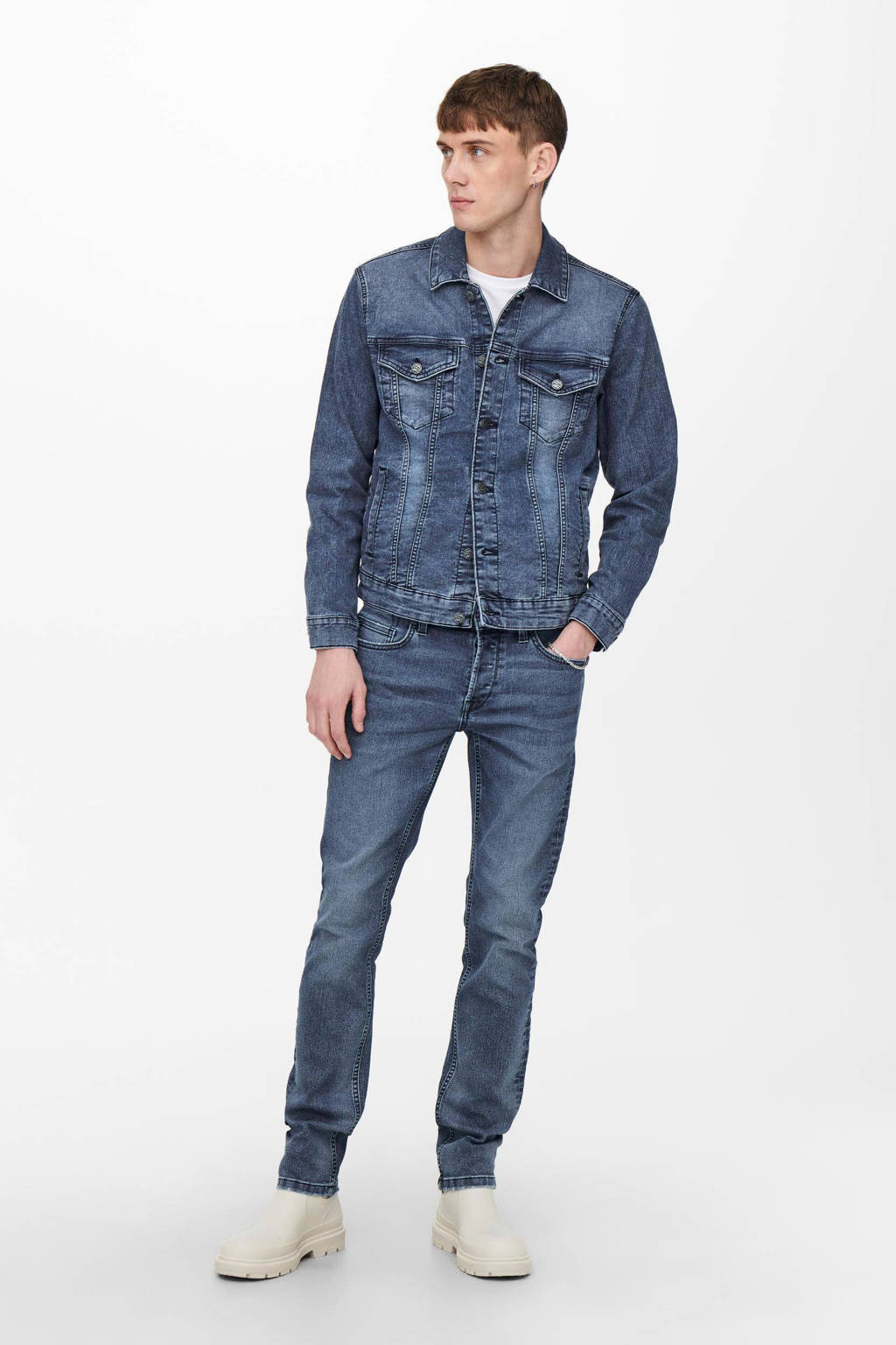 ONLY & SONS slim fit jeans ONSLOOM blue denim 0750, Blue denim 0750