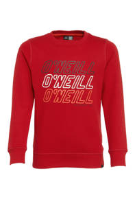 Rode jongens O'Neill trui van katoen met logo dessin, lange mouwen en ronde hals