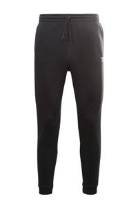 Zwarte heren Reebok Training joggingbroek van katoen met regular fit, regular waist, elastische tailleband met koord en logo dessin