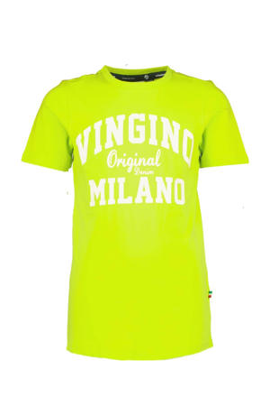 T-shirt met logo lime groen