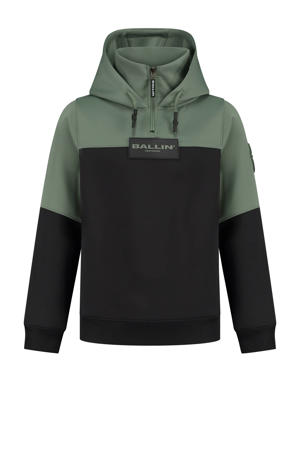 unisex hoodie groen/zwart