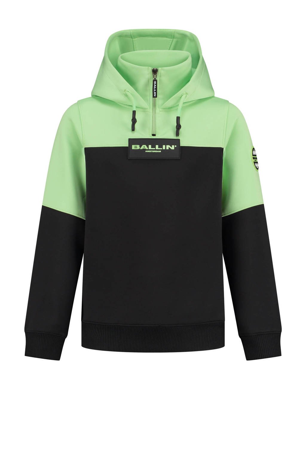 Ballin unisex hoodie limegroen/zwart