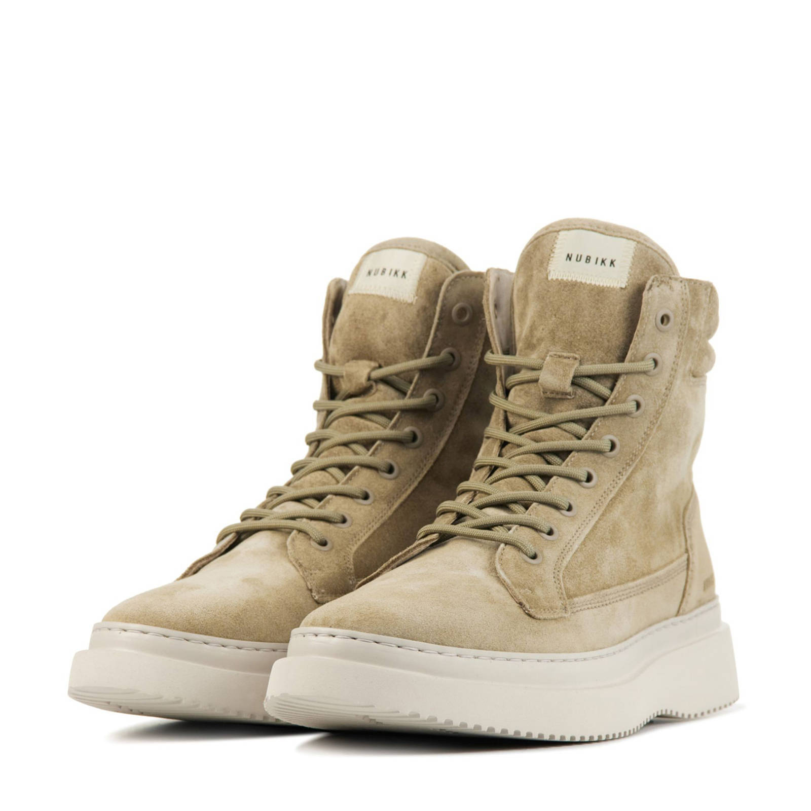 Nubikk Jonah Dune suède veterboots beige | wehkamp