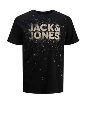 regular fit T-shirt JJNEW met logo black